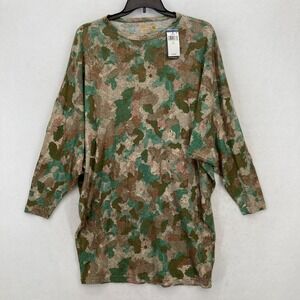 Polo Ralph Lauren Women's Long Sleeve Oversized‎ Camo Linen Dress Small $198 NWT